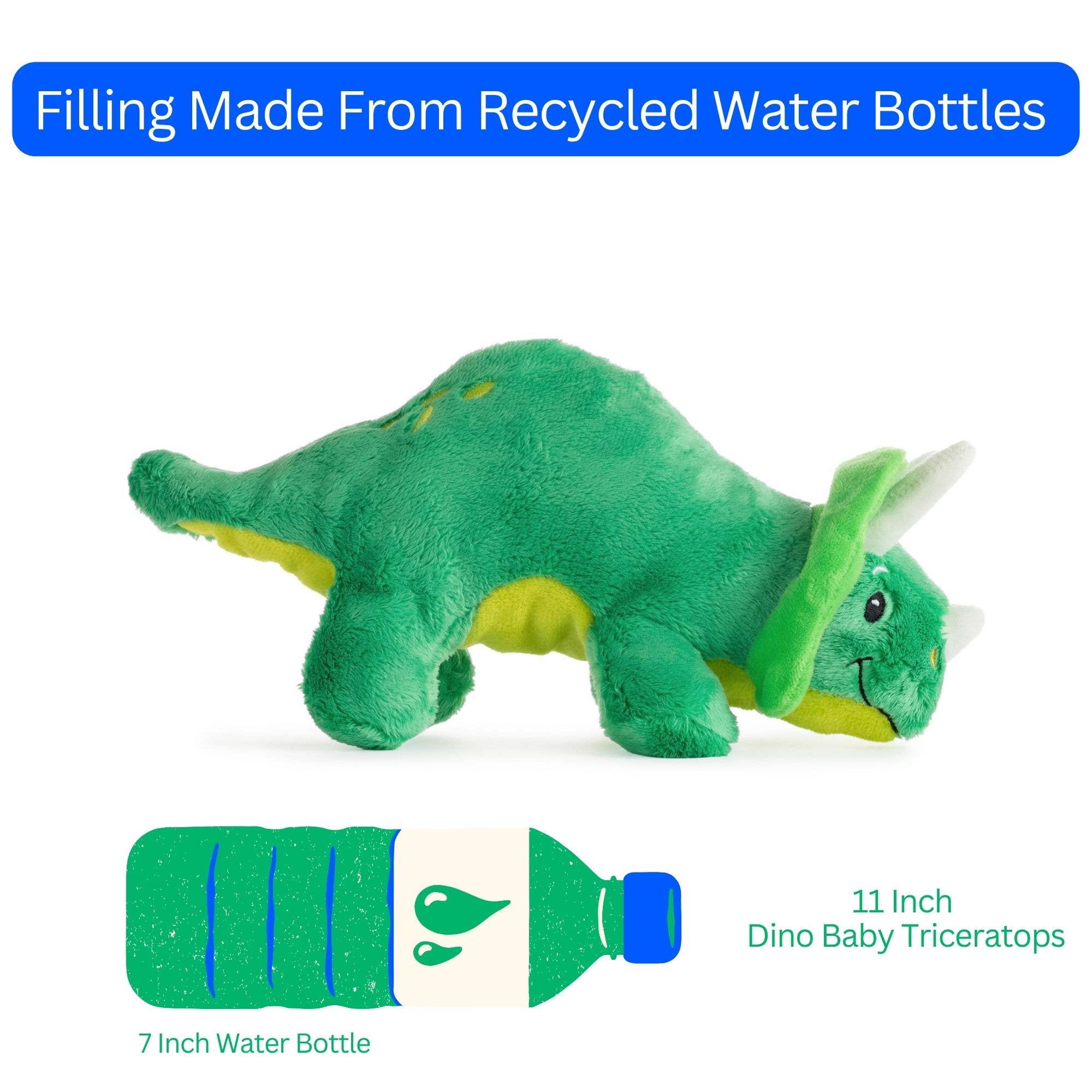 The Petting Zoo – wholesale Fyllda/plyschleksaker - Barn och baby – 28 cm baby-dinosaurie triceratops4