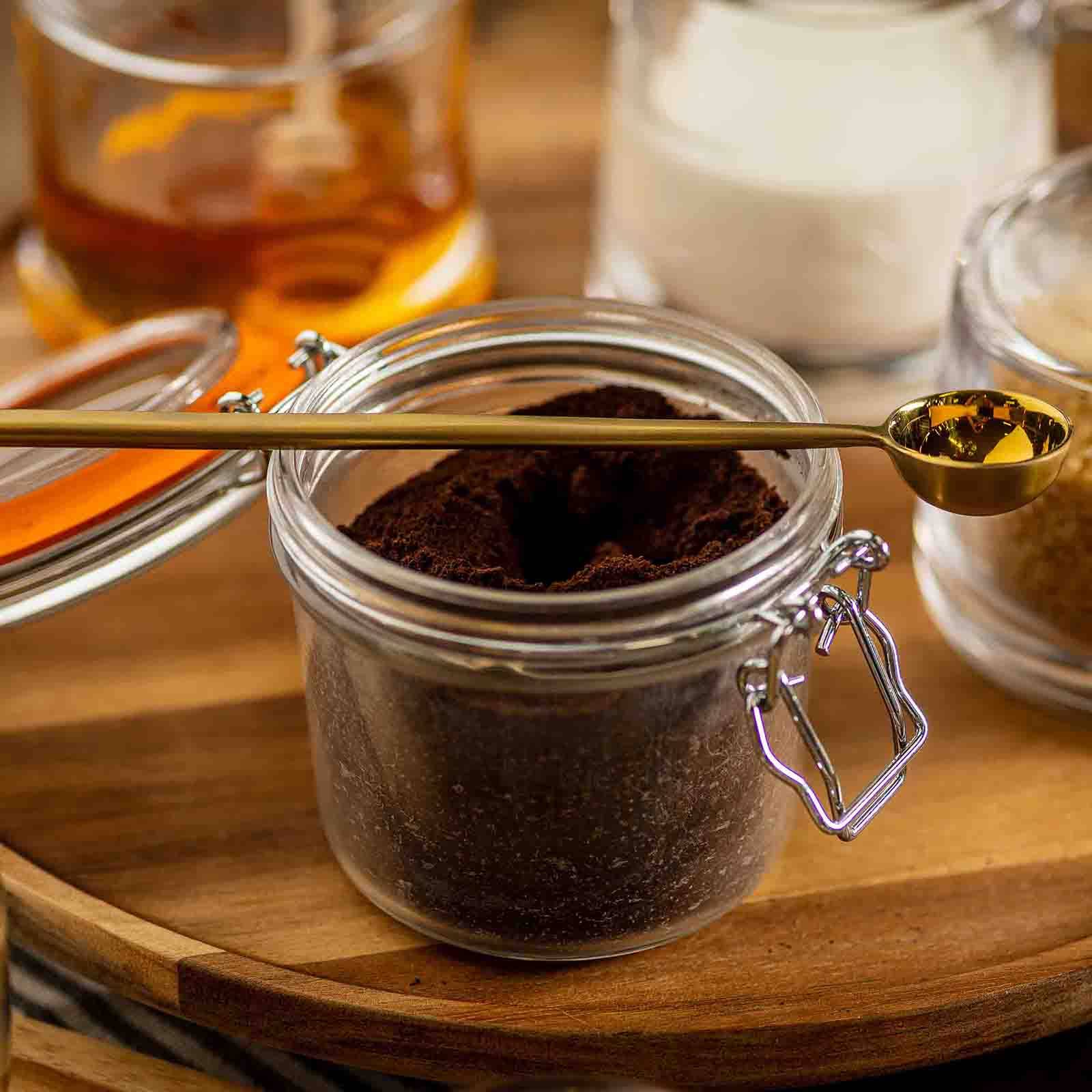 TableCraft Products Company - Vente Ustensile/gadget de cuisine - Cuillère à café à long manche dorée, lot de 25