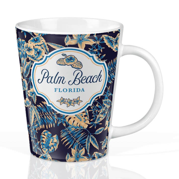 Customizable Vegan Leather Daily Tote: Mono Tropical Patter for wholesale by Matrix