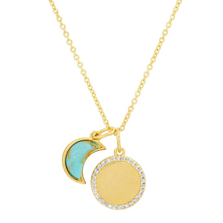 Sun and Moon Charm Necklace for wholesale by Tai Jewelry