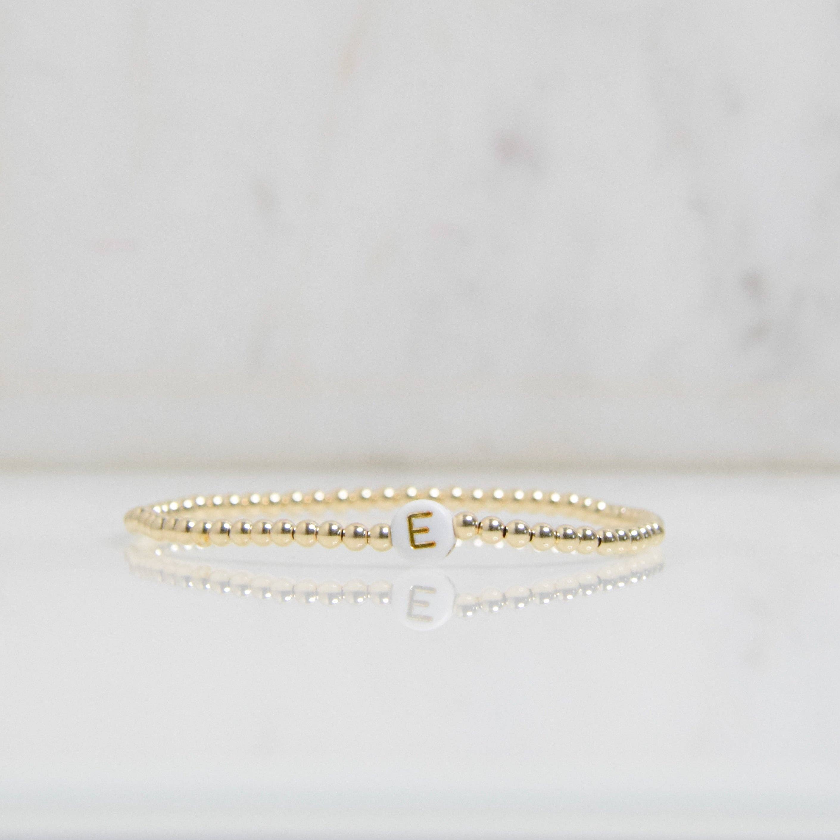 Emily Anne Designs LLC - Wholesale Beaded Bracelet - Gold Initial Bracelet6