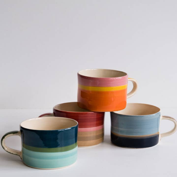Musango - Wholesale Coffee Mug - Contemporary Handmade Mug Tri Colour