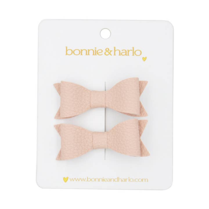 Bonnie and Harlo – Engroshandel Hårsløjfe - Børn – mini bueklips | fersken0