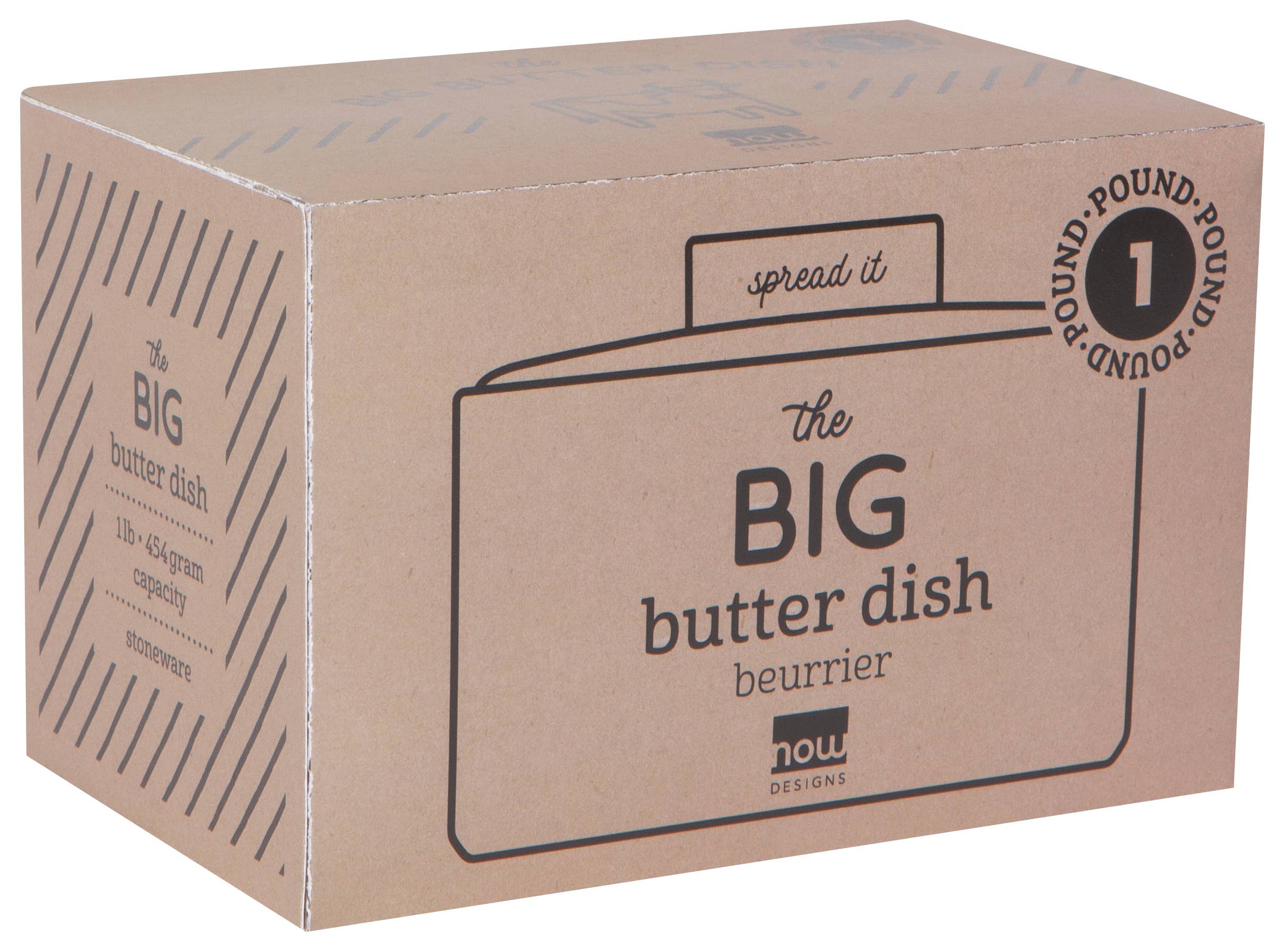 Now Designs by Danica - Wholesale Butter Dish - Butter Dish White 1 Lb1