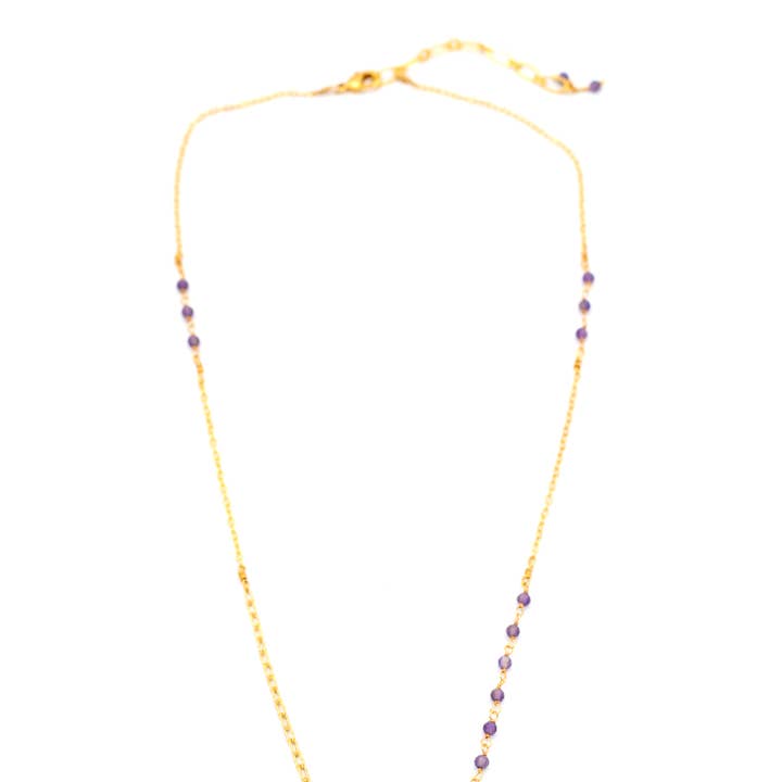 Vergulde aquamarijn ketting voor wholesale door Baizaar