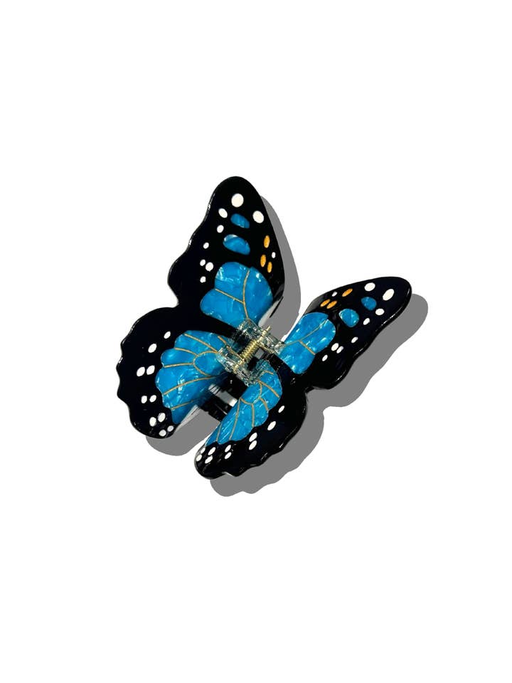 Hand-painted Monarch Butterfly Claw Hair Clip | Eco-Friendly for wholesale by Solar Eclipse