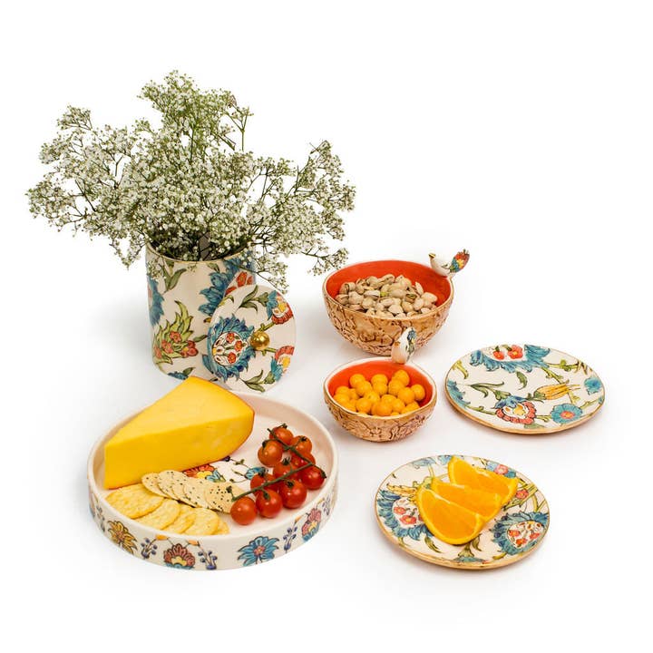 Flair Interiors - Wholesale Decorative Plate/Dish/Bowl - Round Floral Mini Plates2
