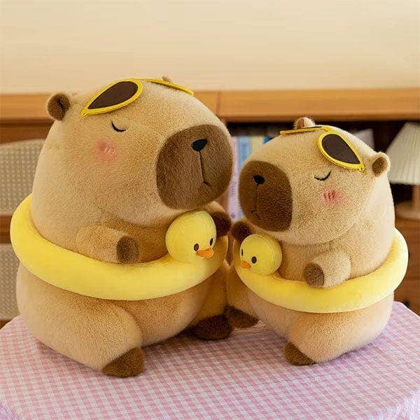 Showcase - Wholesale Stuffed/Plush Toy - Kids & Baby - Capybara 9" Kawaii Duck Floaty Plush Toy2
