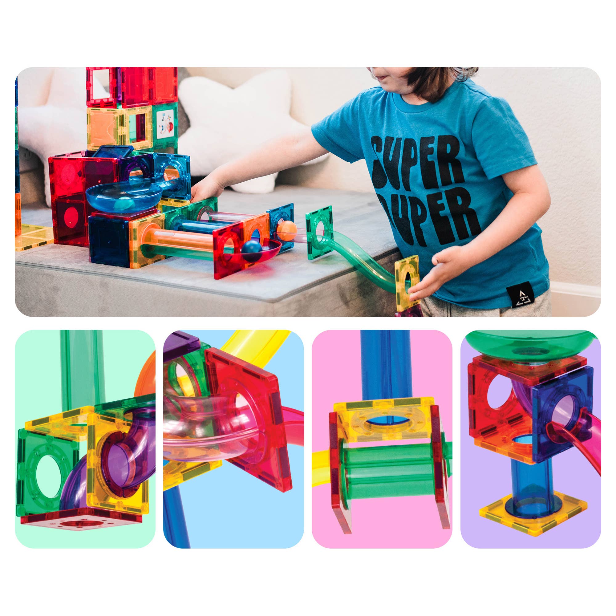 PicassoTiles - Wholesale Bouwset - Kinderen - PicassoTiles Magnetische Knikkerbaan Set2