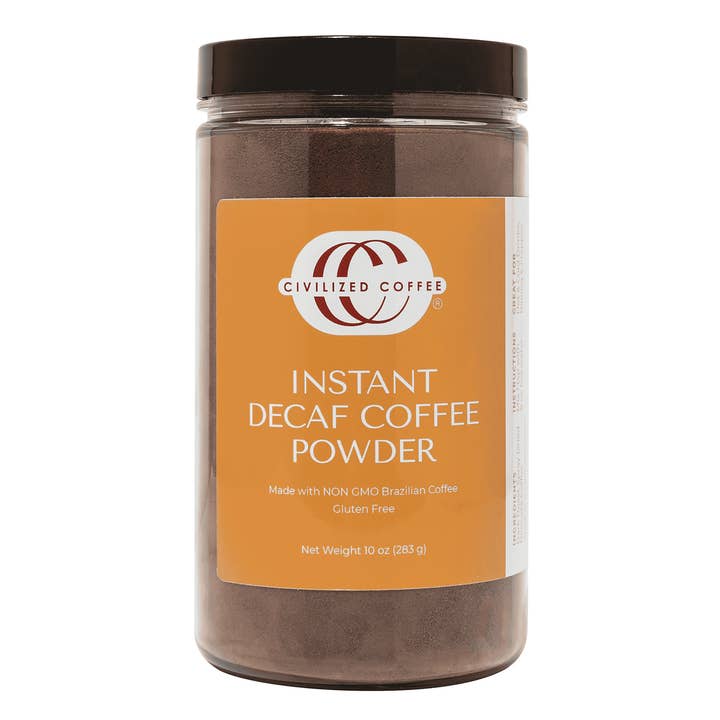 Instant Brazilian Decaf Coffe (10 oz) for wholesale by Civilized Coffee