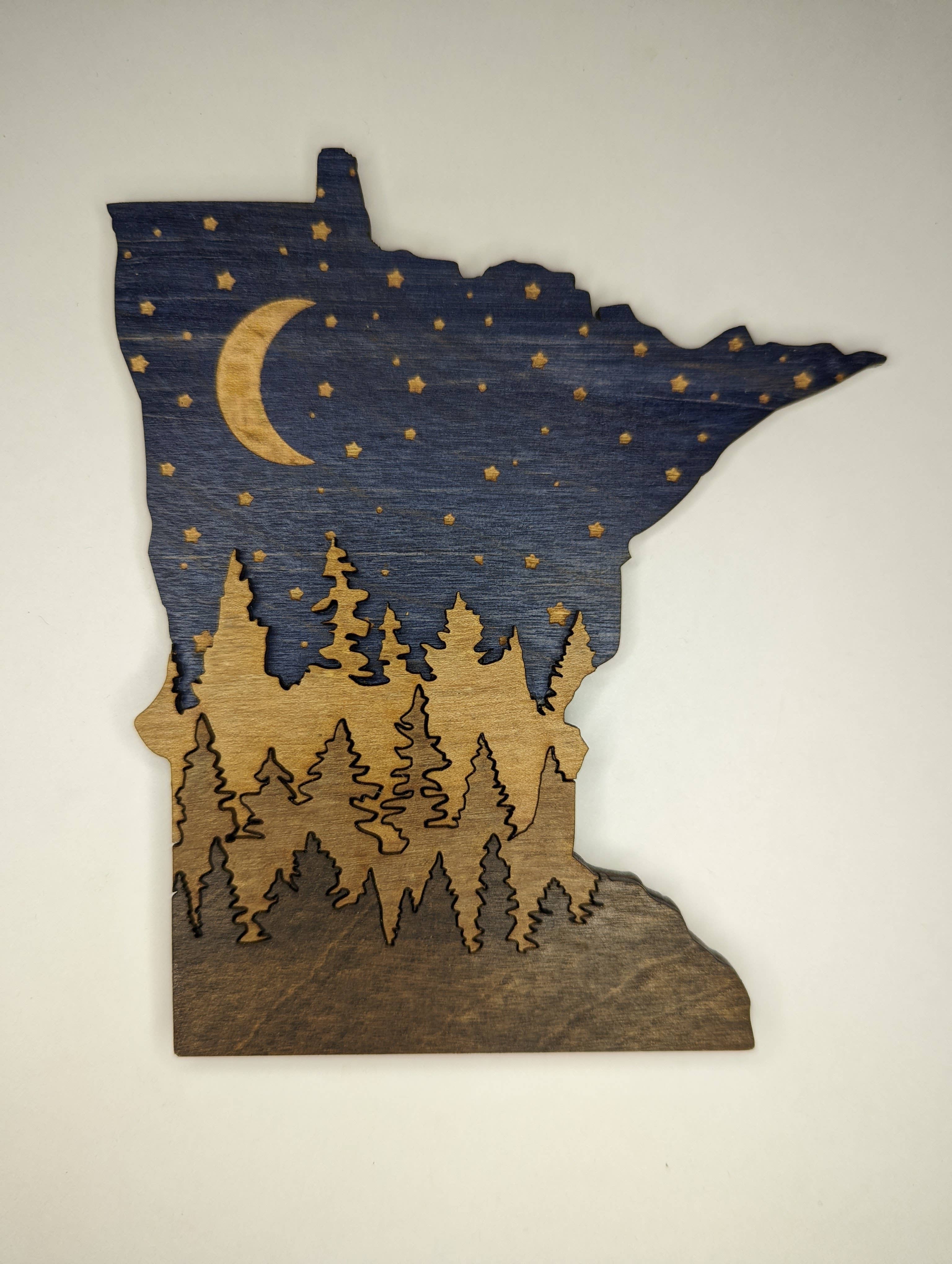 Knit and Nailed - Wholesale Ornament - Minnesota Wood Ornament Art 5" varieties24