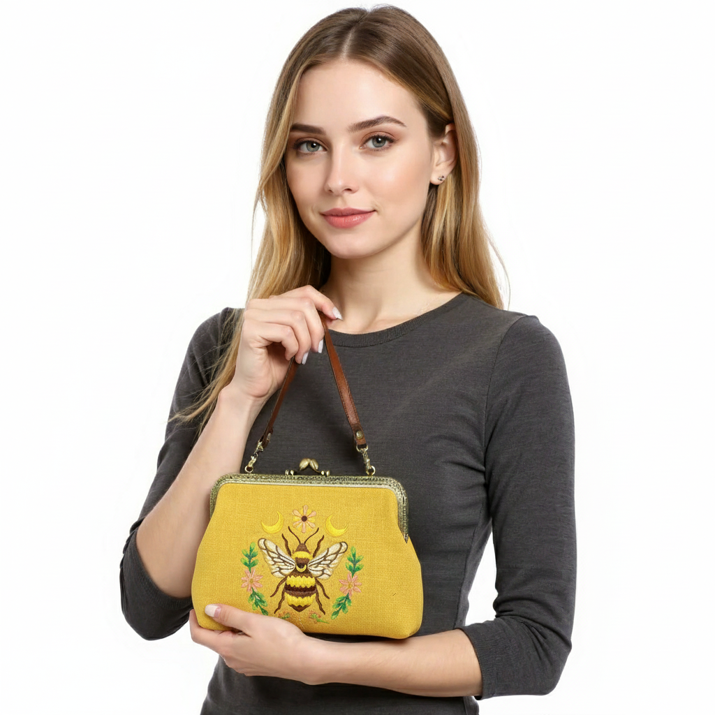 COMECO INC - Wholesale Crossbody Bag - Women's - Bee Kisslock Bag4