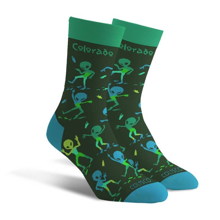 COLISCO Unisex Crew Socks - Colorado Alien Dance for wholesale by Colisco Wholesale