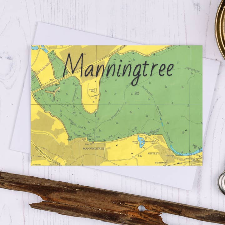 Manningtree Greetings Card for wholesale by NaviStitch