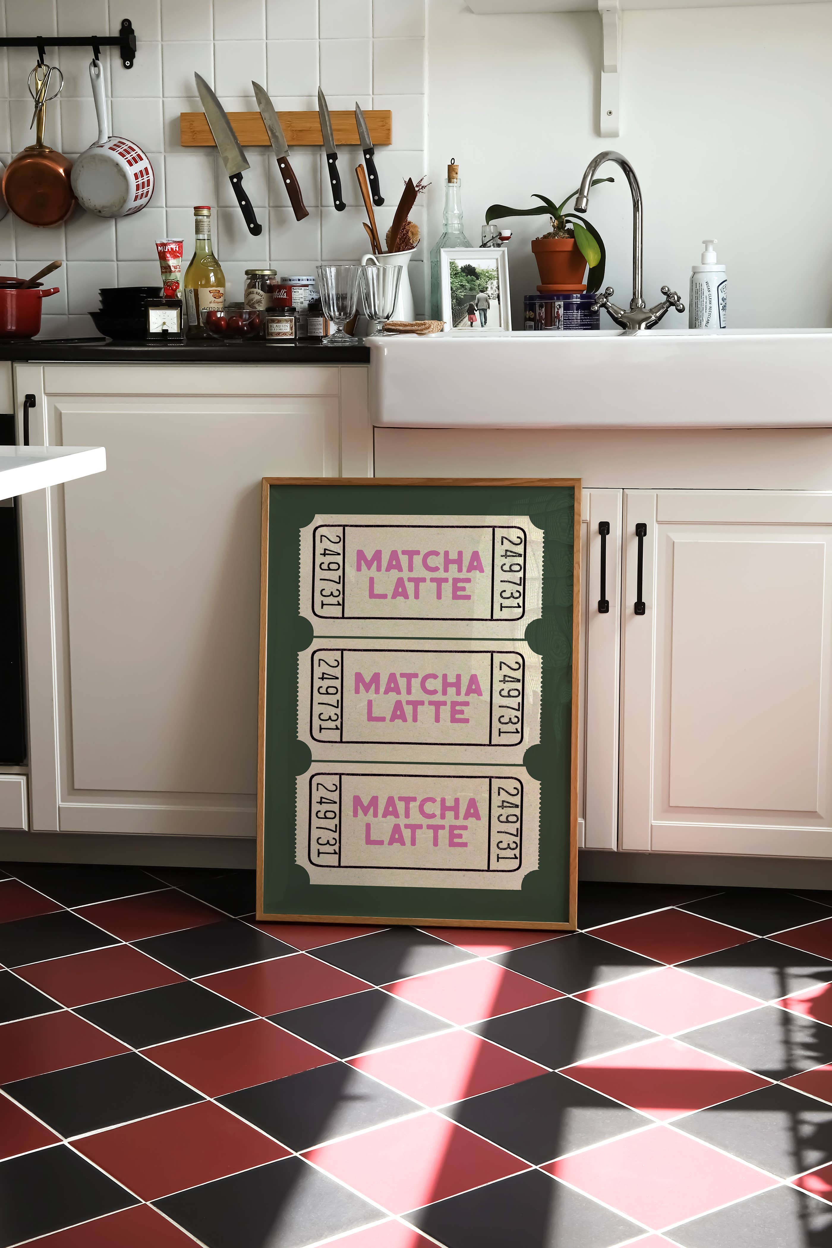 KIKIANDNIM - Wholesale Art Print - Matcha Latte Ticket Print | Coffee Shop Decor3