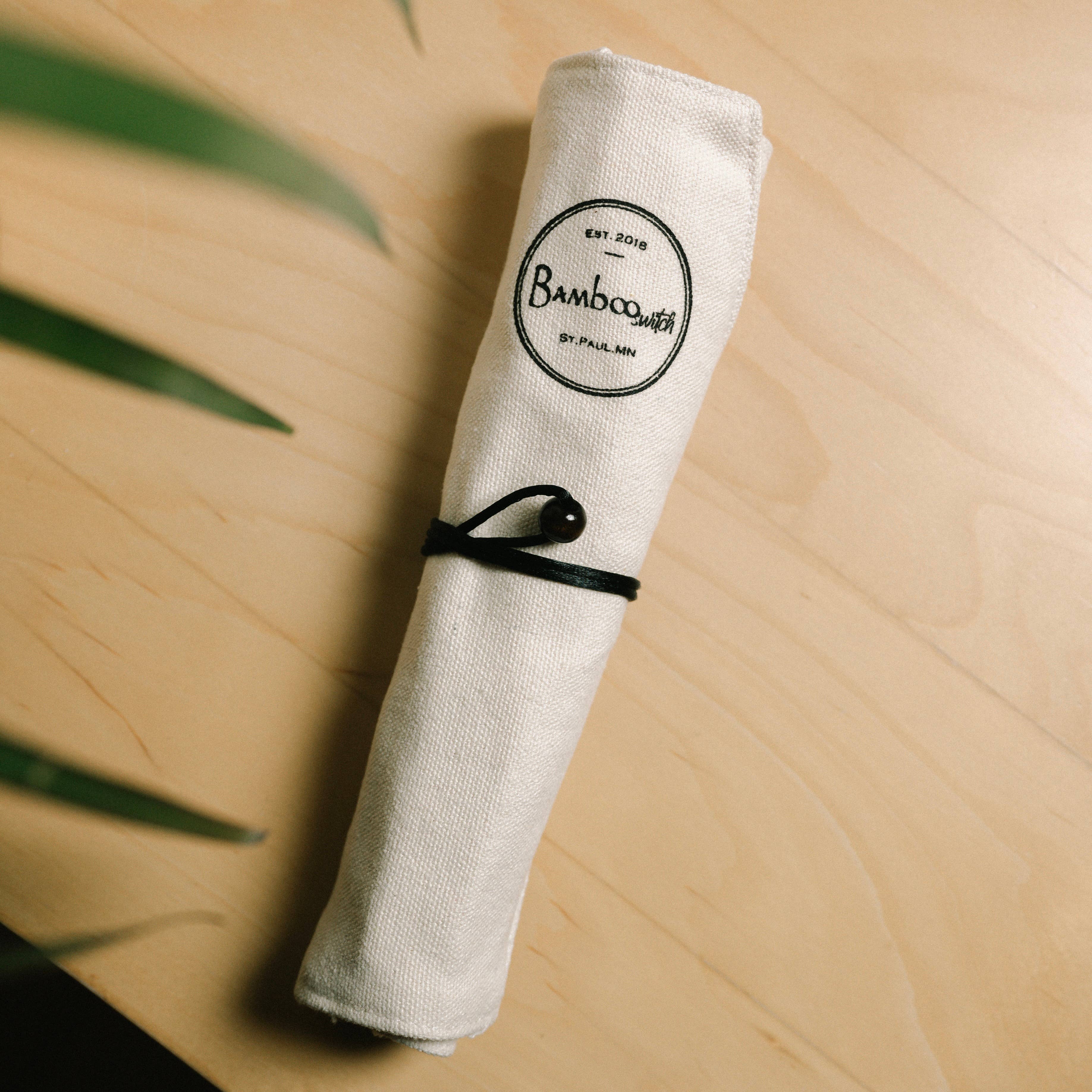 Bamboo Switch - Wholesale Travel Utensil Set - Bamboo Travel Cutlery Set | Beige 2