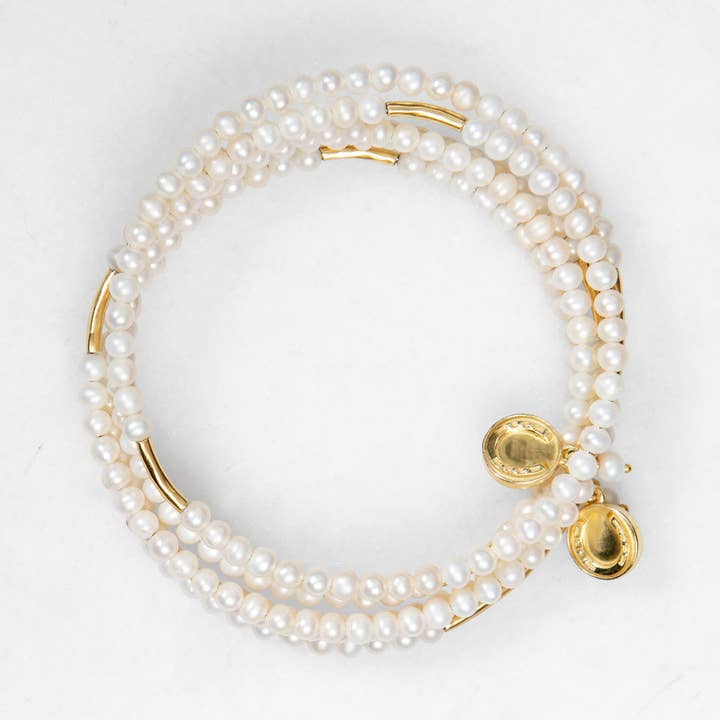 Prism - Pulsera Ecuestre de Moneda de Herradura de Perla para venta al por mayor de URBAN-EQUESTRIAN