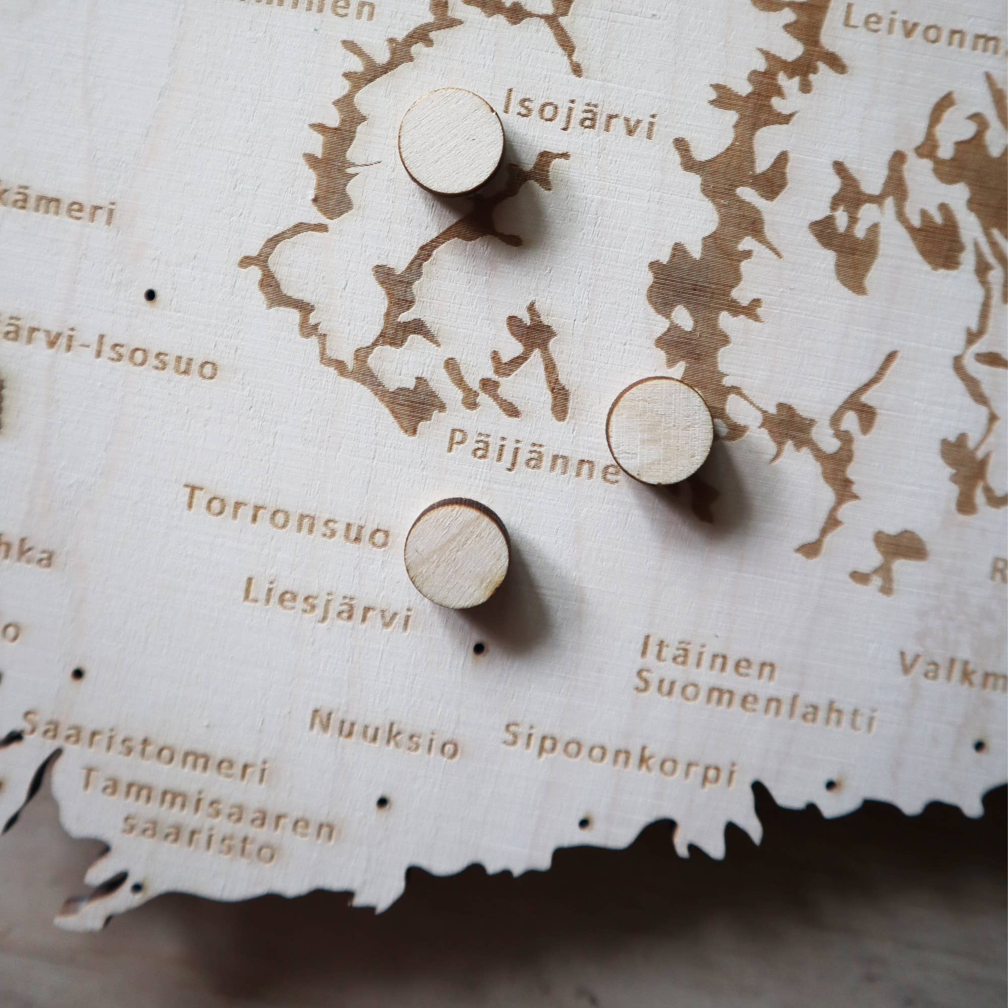 Papurino - Wholesale Map - Wooden Map of Finland with national parks5