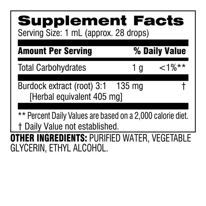 Botanic Choice - Wholesale Oral Supplement/Vitamin - Botanic Choice Burdock Root Liquid Extract - 1 oz1
