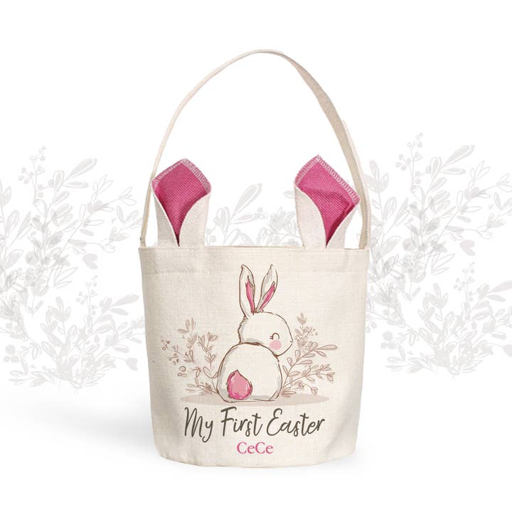 Easter basket | My First Easter bag blue or green or pink bu and other Purchase Wholesale easter baskets for embroidery. Free Returns & Net 60 Terms on Faire trending on Faire.