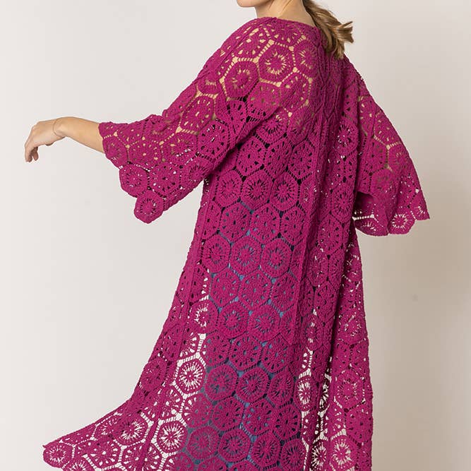 Geometric Pattern Crochet Long Solid Cardigan and other Purchase Wholesale crochet bulky sweater pattern. Free Returns & Net 60 Terms on Faire trending on Faire.