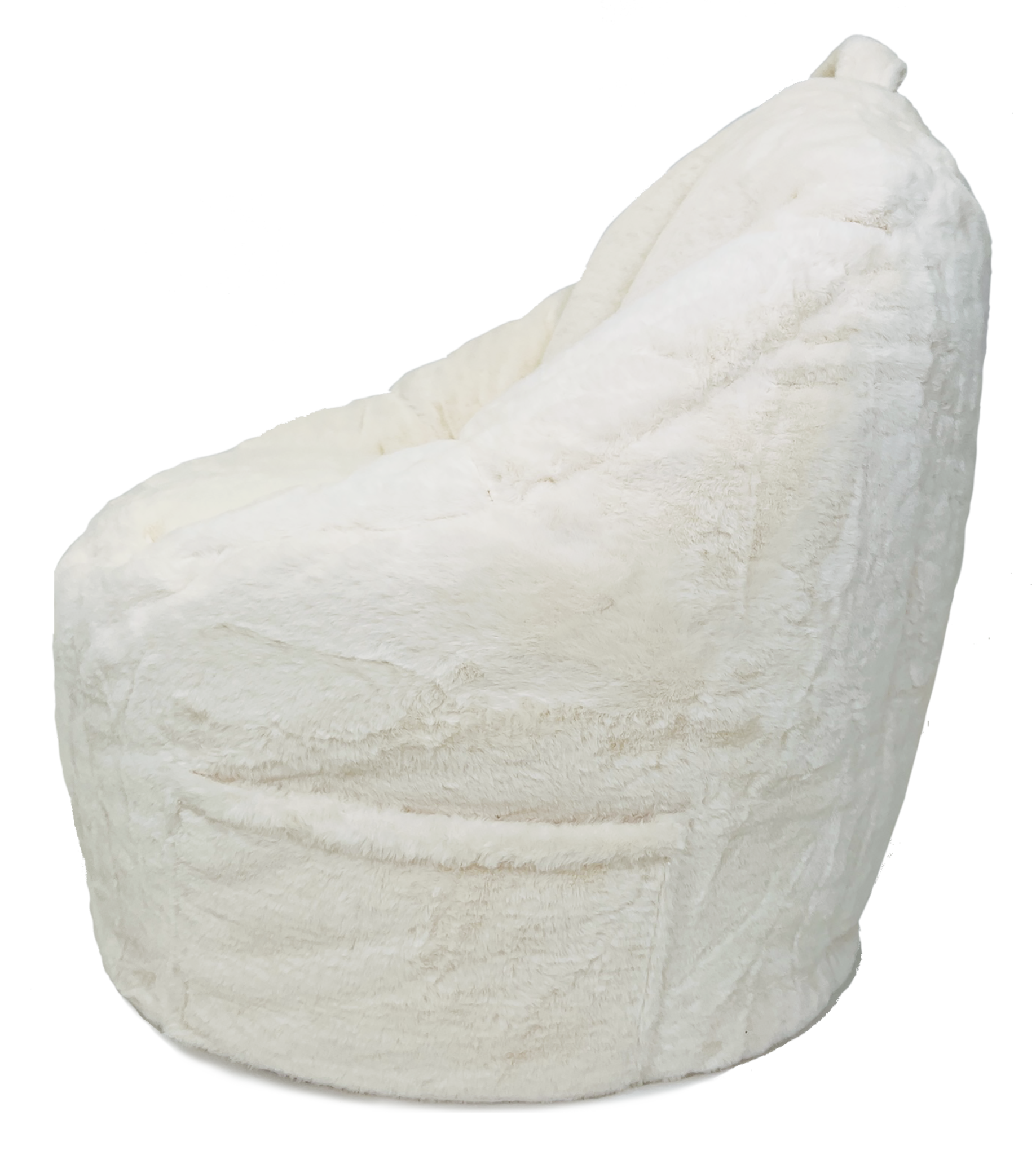 Mimish - Wholesale Stoel - Mimish Campus Ronde Zitzak in Imitatiekonijnenvacht - Kokosnoot4