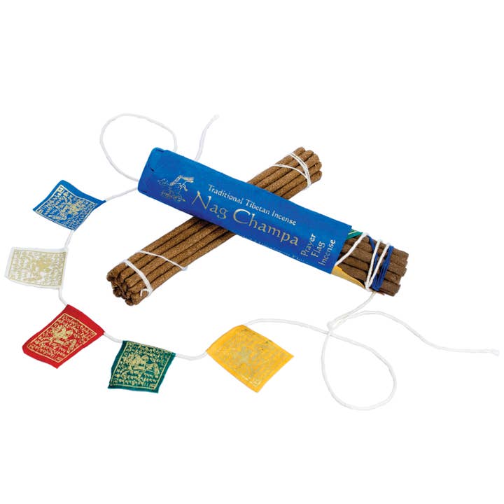 Nag Champa Set Prayer Flag Incense for wholesale by dZi Handmade