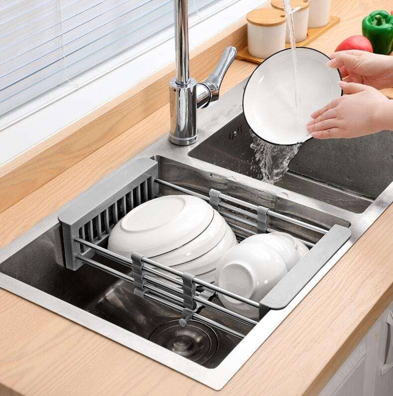 VIGOR - Wholesale Dish Drying Mat/Rack - Retractable  Kitchen Sink Stainless Steel Drainer Rack Veget4