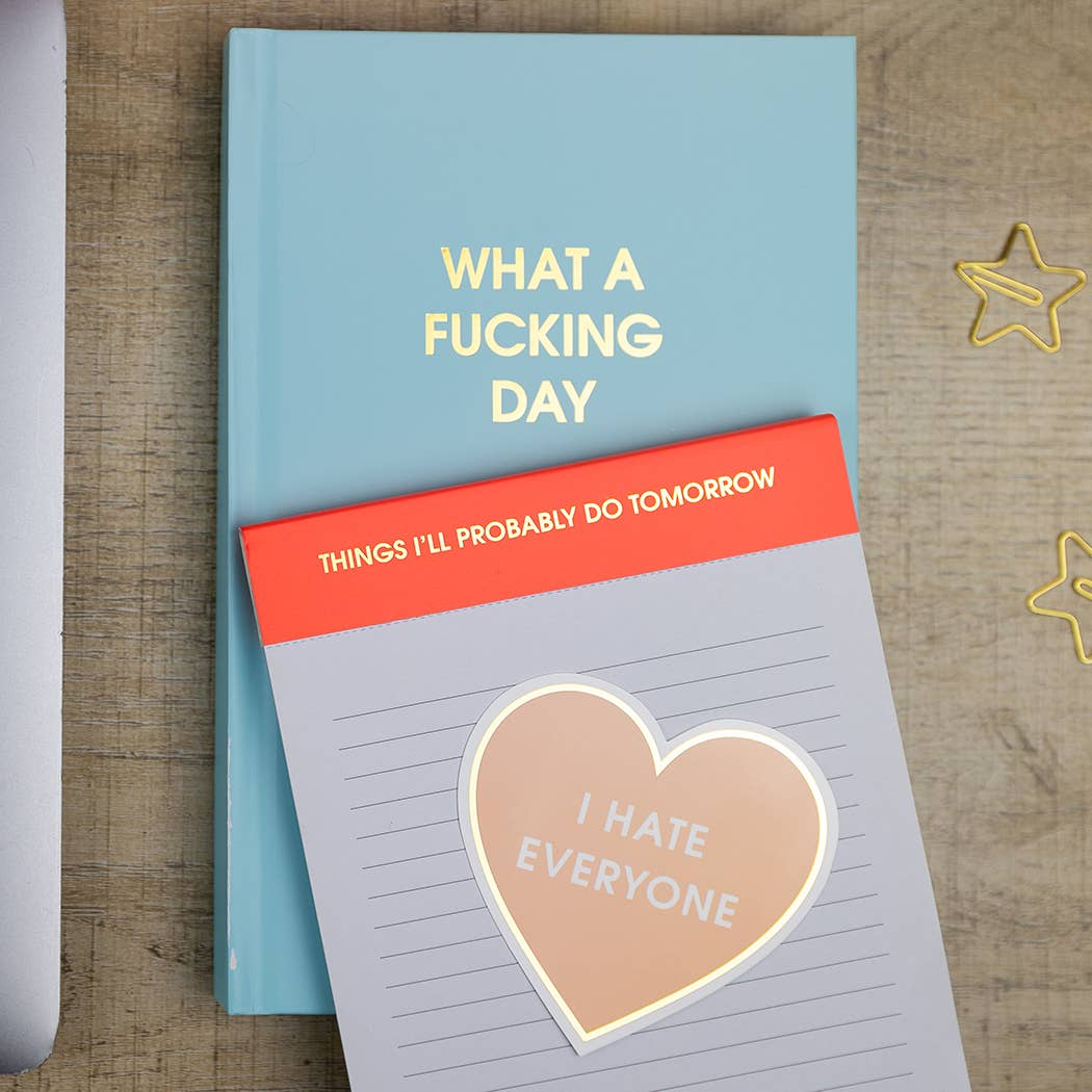 Chez Gagné - Wholesale Notepad - Things I'll Probably Do Tomorrow - Lined Notepad - Neon Orange - 65 perforated pages - 5x8 1