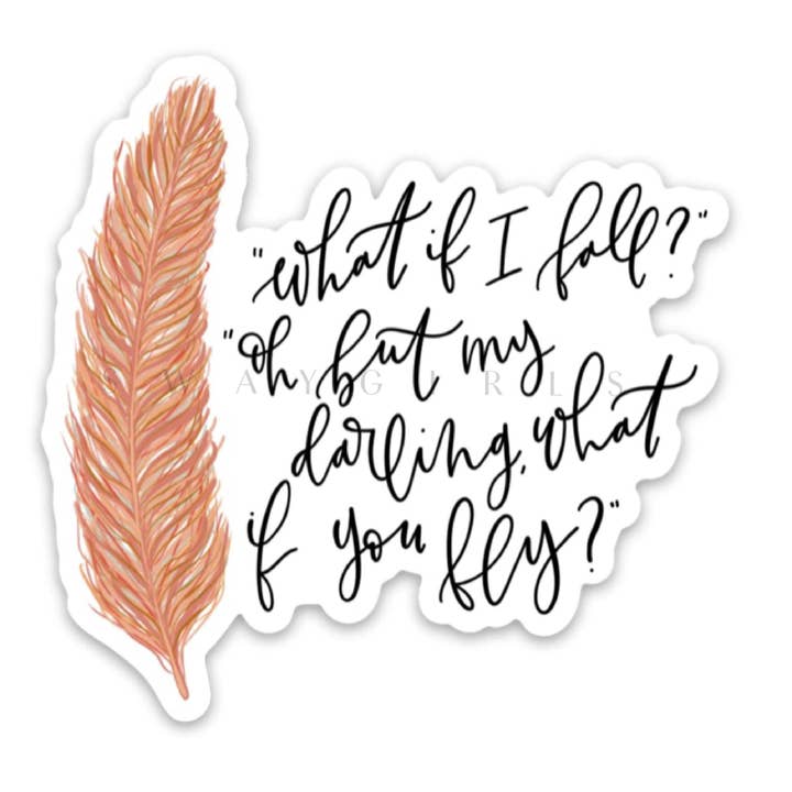 Adesivo con piume | Adesivi ispiratori | Adesivo carino per la vendita all'ingrosso da parte di swaygirls