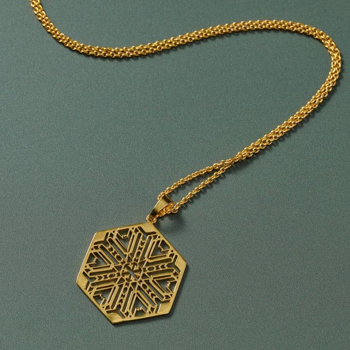 * Mandala Brass Medallion Necklace for wholesale by Ten Thousand Villages