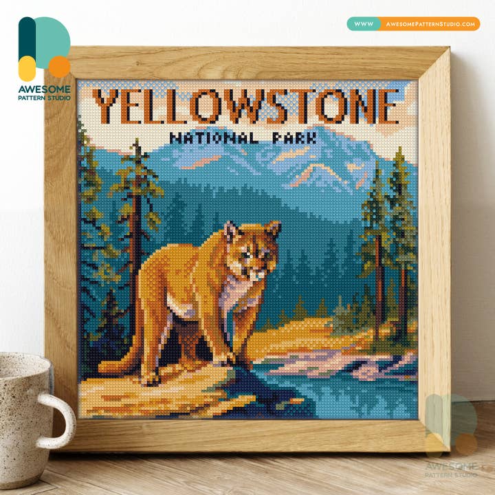 Yellowstone National Park DS3116, Diamond Painting - 120x120 for wholesale by Awesome Pattern Studio