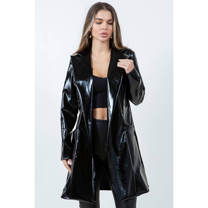 Leren Jasje Blazer Lange Mouw Twee Voorzakken voor wholesale door SEXY STAR DESIGN INC