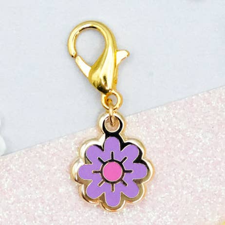 Charm Fiore Viola - Collezione Charm-ing per la vendita all'ingrosso da parte di Sparkles in the Wild