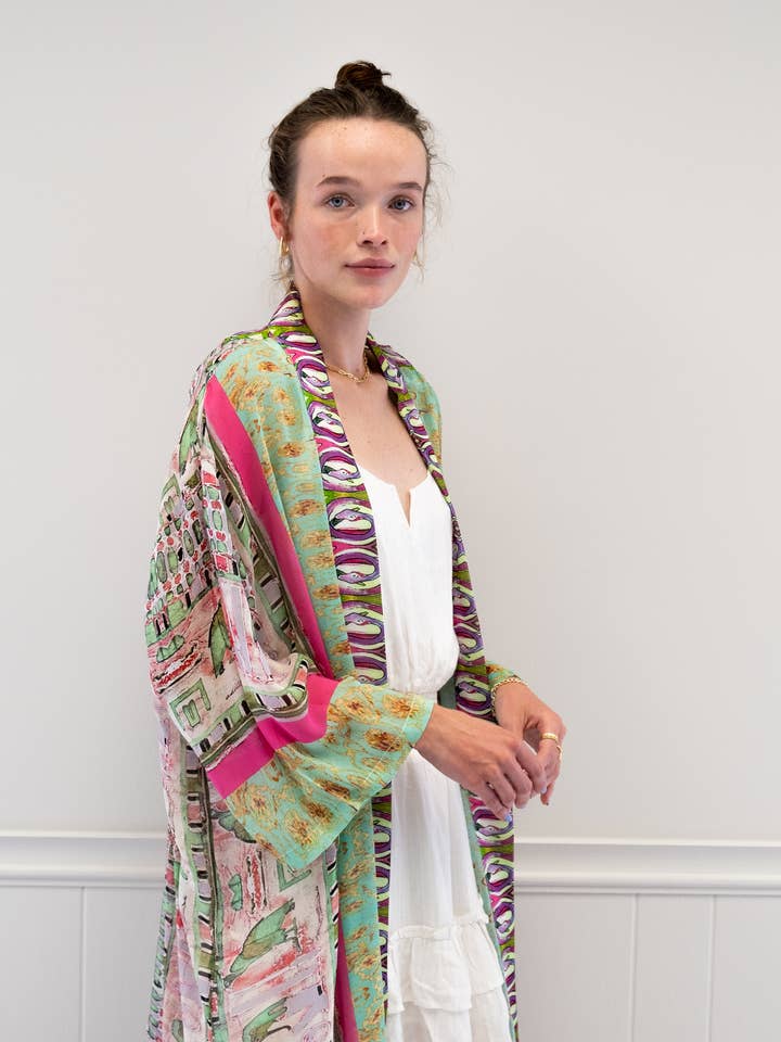 Kimono primaverile egiziano per la vendita all'ingrosso da parte di Sara Anderson