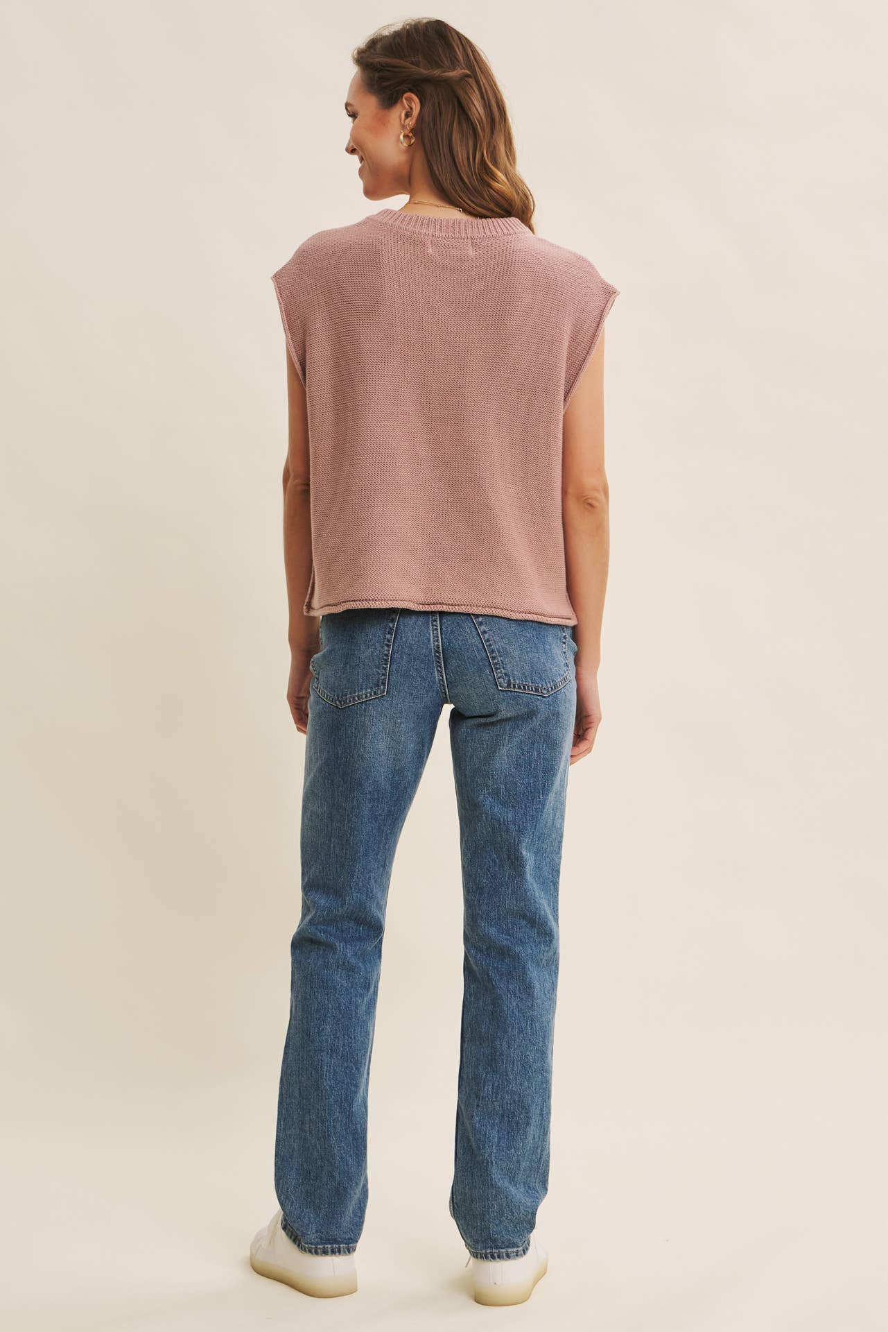 in february – Großhandel Strickpullover – Damen – Locker sitzendes Sweater-Weste mit sichtbaren Nähten13