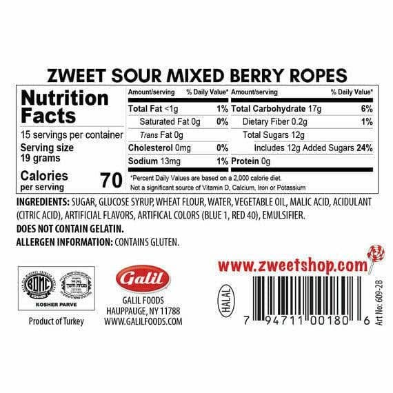 Galil Brands – Großhandel Lakritze – Sour Mixed Berry Ropes | Sweet | 10 oz2
