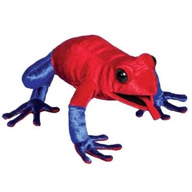 Sunny Puppets Strawberry Dart Frog (12") for wholesale by Silly Puppets