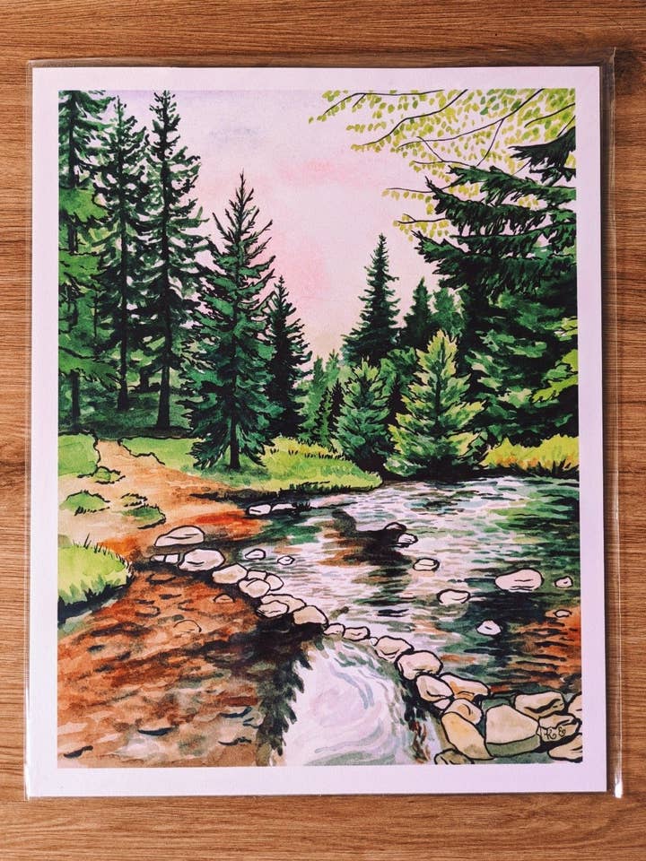 Hiking in Dolly Sods - Art Print for wholesale by Kim Everhard Art