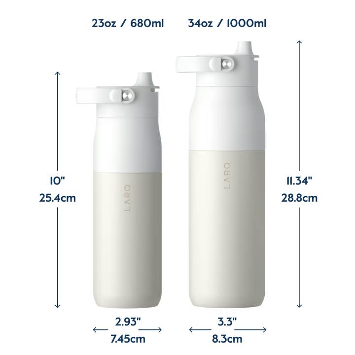 LARQ - Wholesale Water Bottle - LARQ PureVis2 34oz - Smart Water Bottle - Granite White2