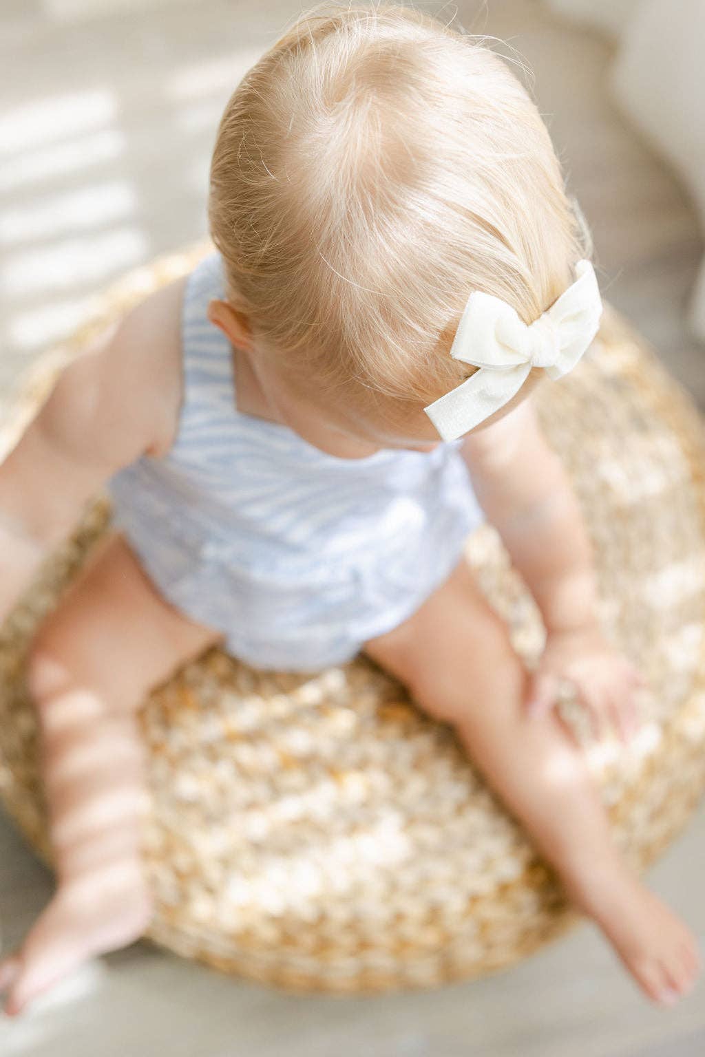 Evie Pearl Handmade LLC - Vendita all'ingrosso Fiocco per capelli - Bambini - Classic Mini crema vellutata4