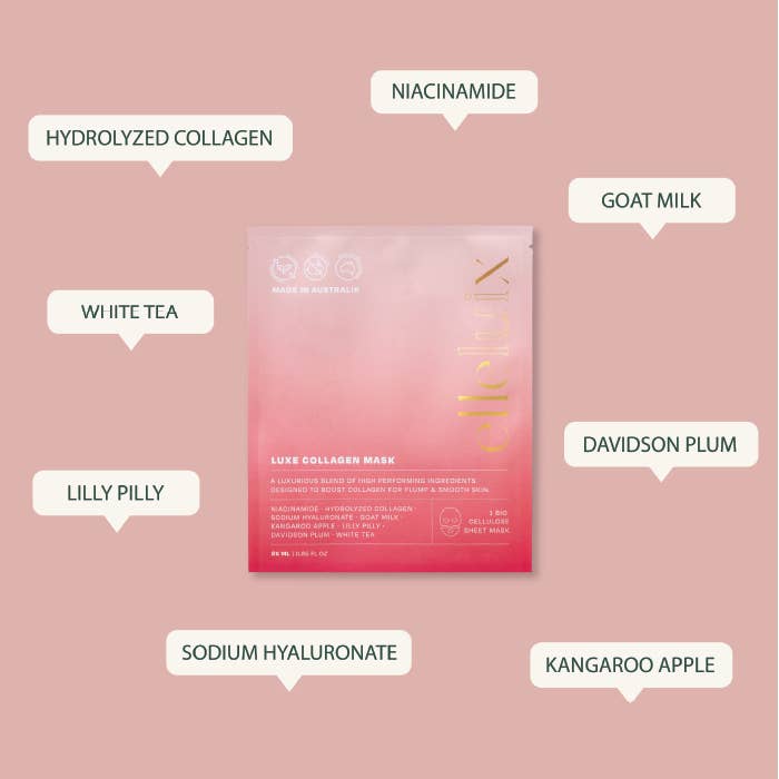 elleluix - Wholesale Skincare Face Mask - Luxe Collagen Bio Cellulose Sheet Mask