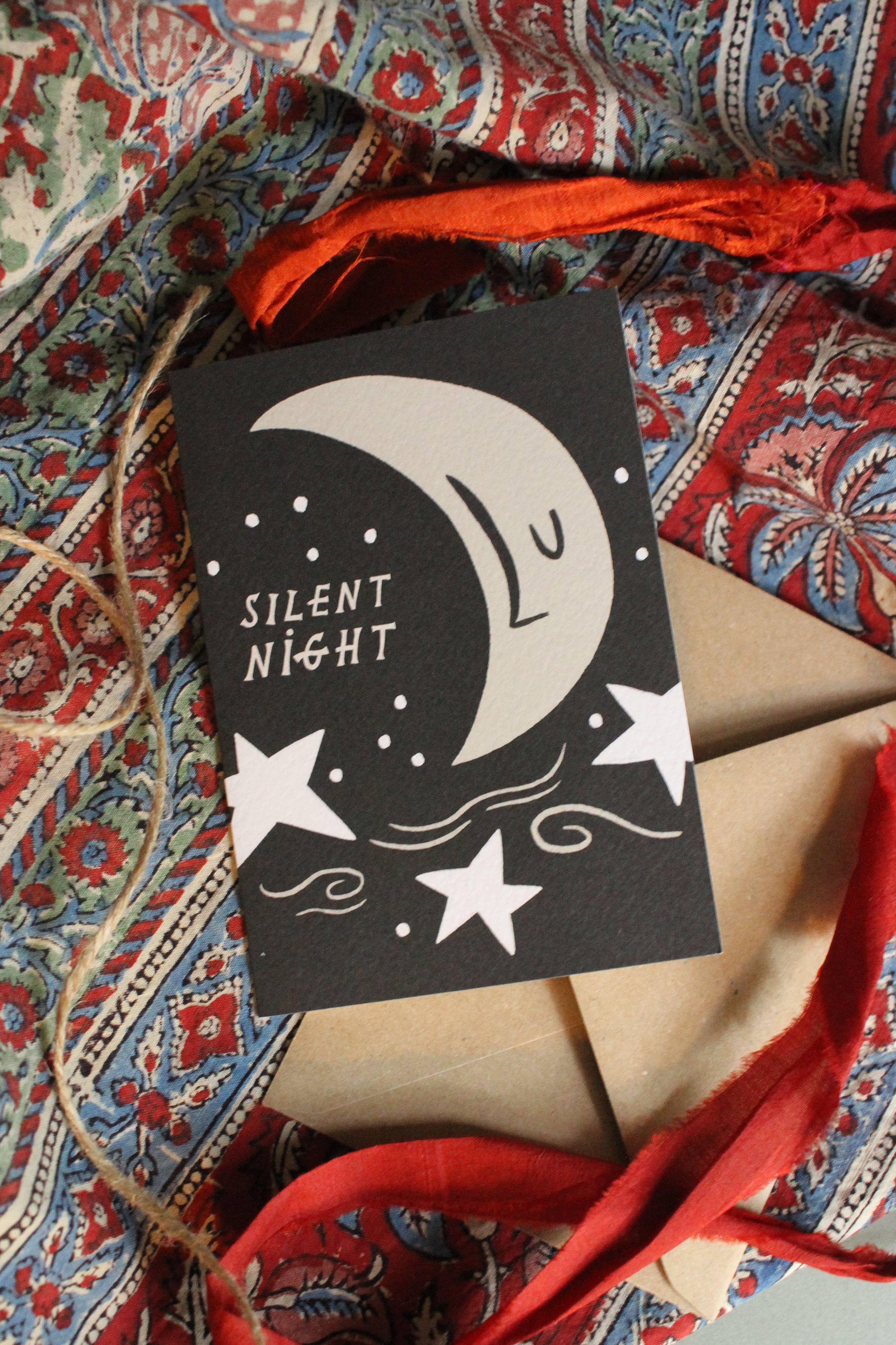 Lauren Marina – wholesale Christmas card – 'Silent Night' Moon Christmas Card1