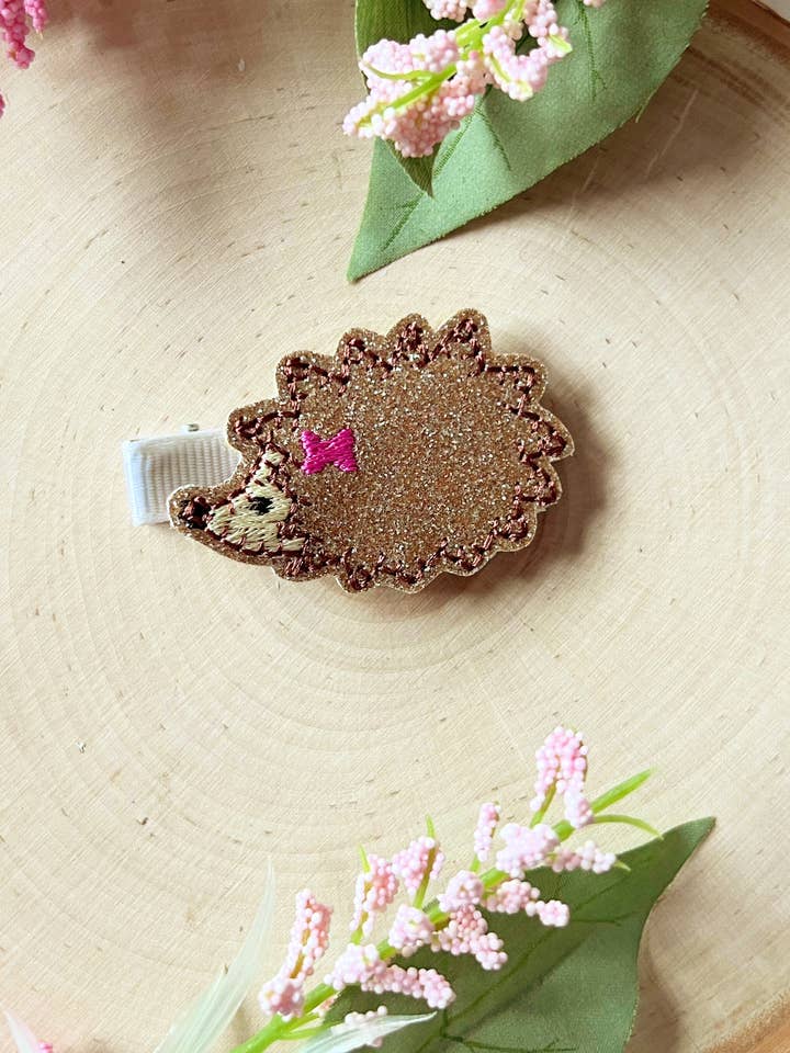 Hedgehog Bow Hair Clips for Toddlers & Girls for wholesale by Meeko’s Must Haves