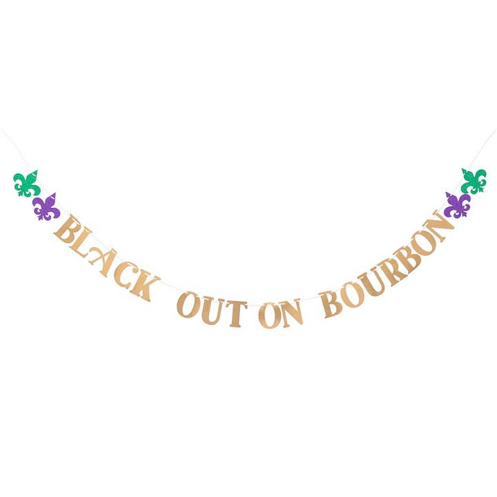 Banner de despedida de soltera de papel - Blackout On Bourbon para venta al por mayor de Weddingstar Inc.