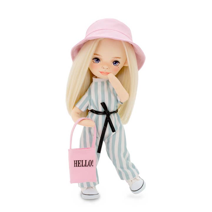 Orange Toys - Venta al por mayor Muñeca - Niños - Muñeca Mia Con Mono De Rayas 32Cm