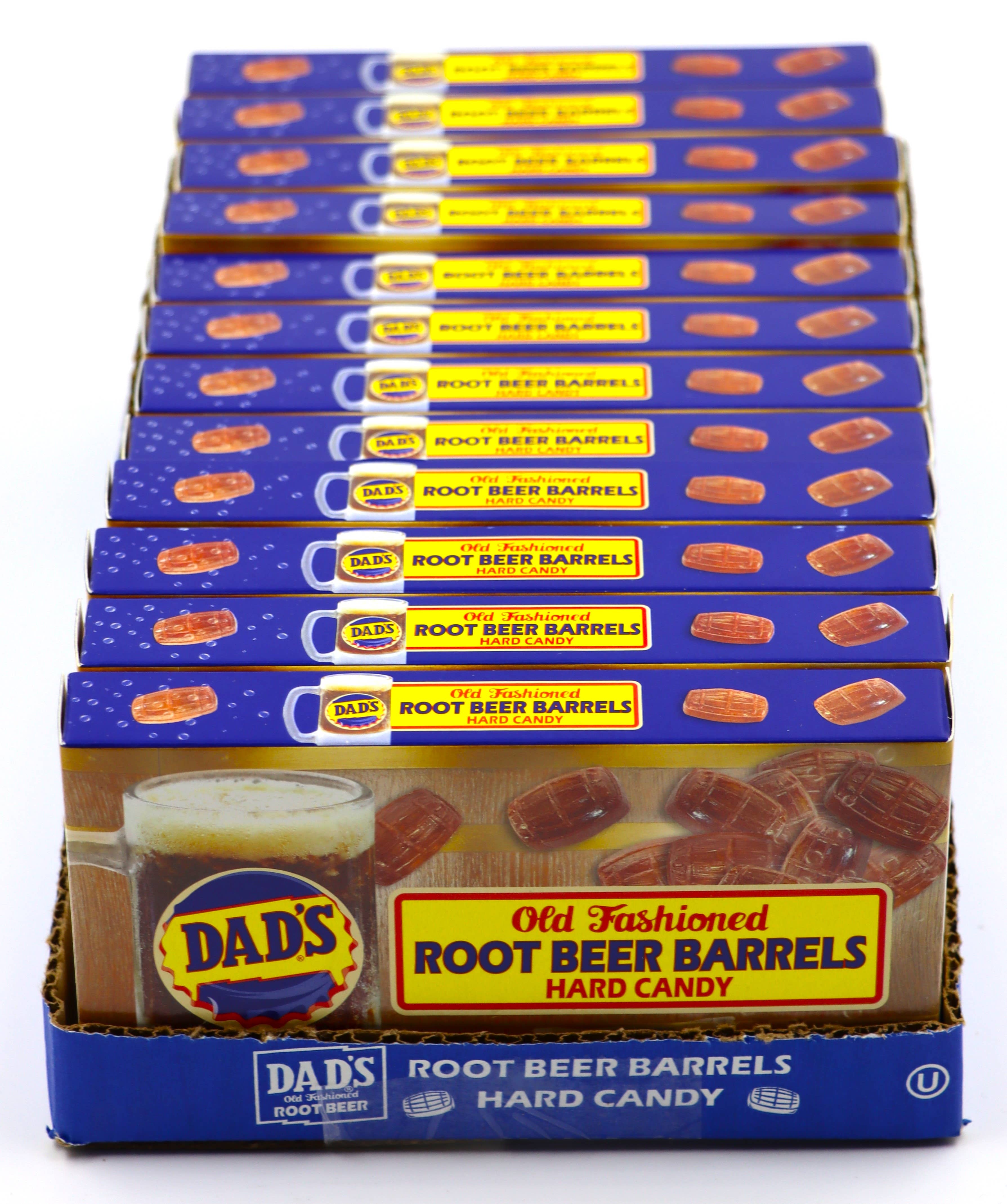 Grandpa Joe's Candy Shop – wholesale Boiled sweets – Dad's Root Beer Barrels Theater Box, 4oz, 12ct1