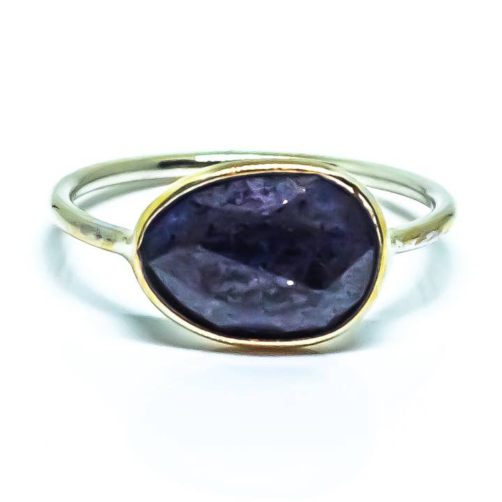 Anel de Lápis-lazúli Prata Esterlina 925 Abstrato por atacado de Quasar Gems USA