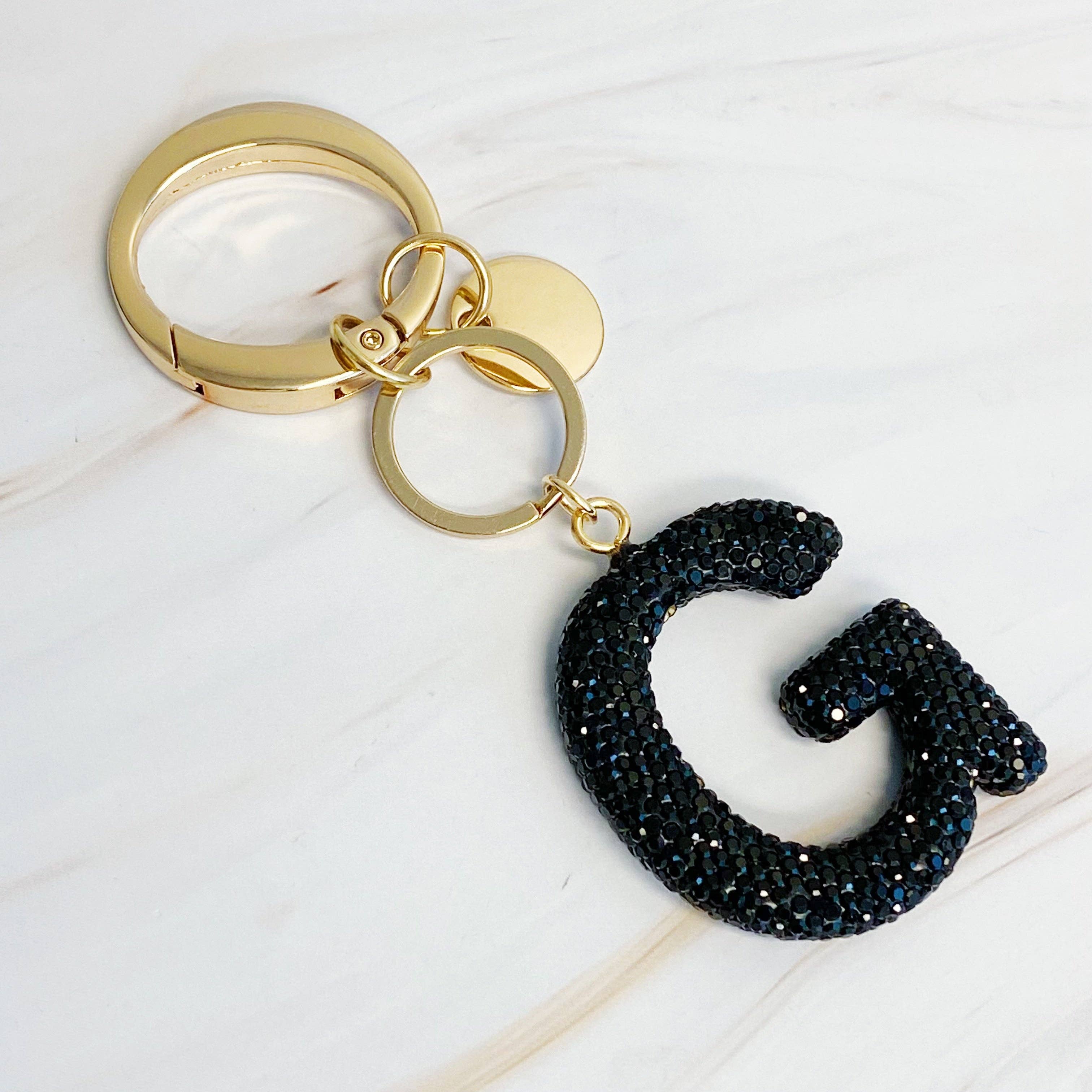Ellison+Young - Wholesale Keychain - Women's - It Girl Glam Initial Key Chain21