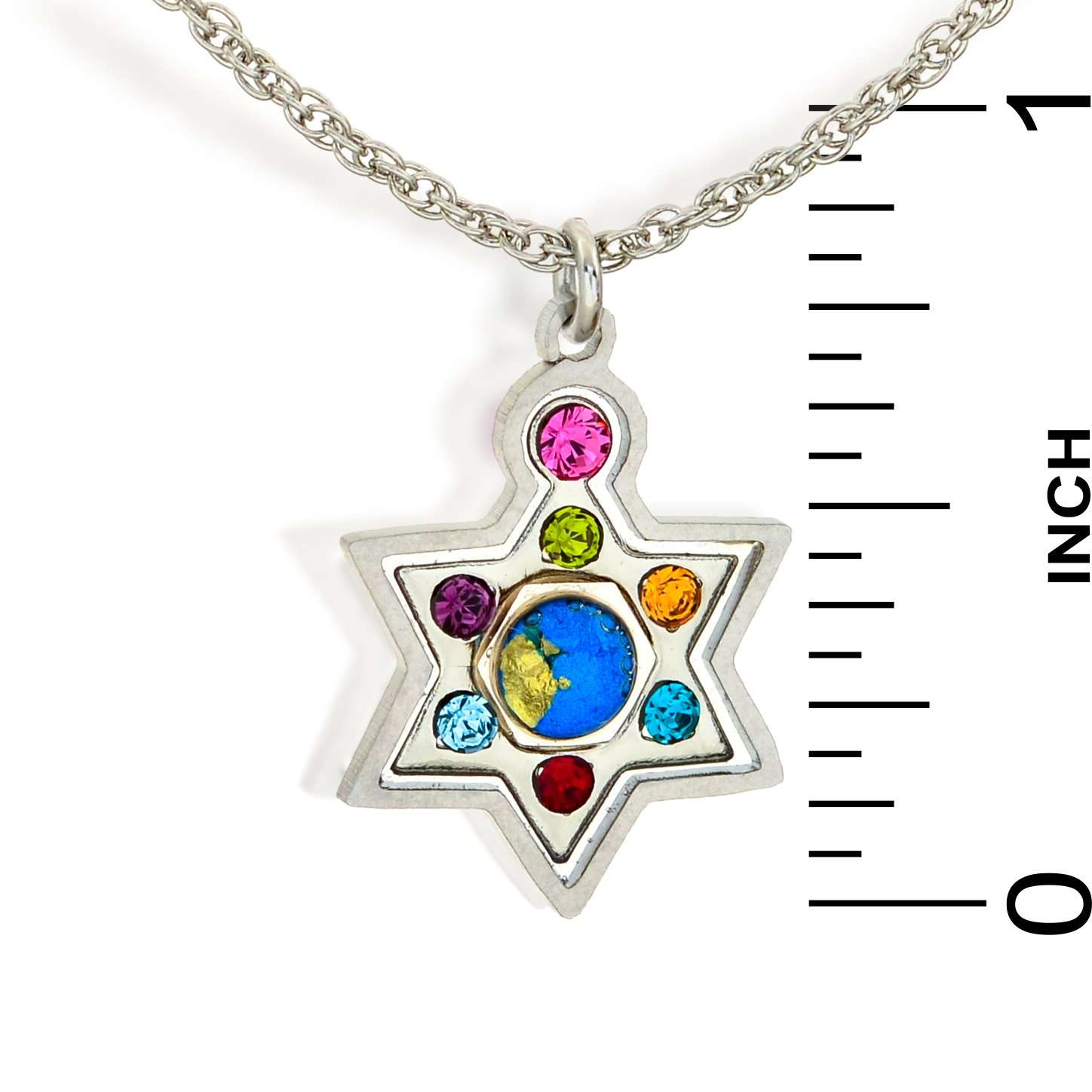 Seeka Jewelry and Judaica - Wholesale Pendant/Charm Necklace - Seeka Multicolor Star of Judaic David Necklace1